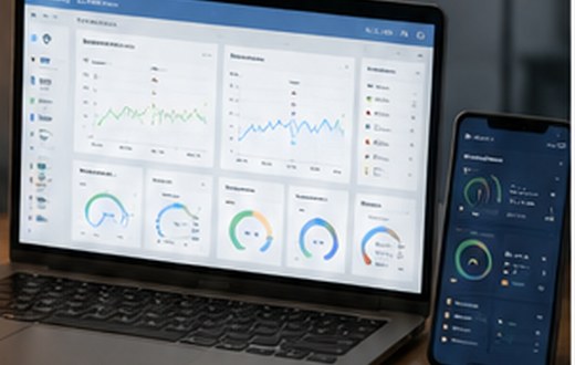 Monitoring dashboard displayed on a laptop and phone